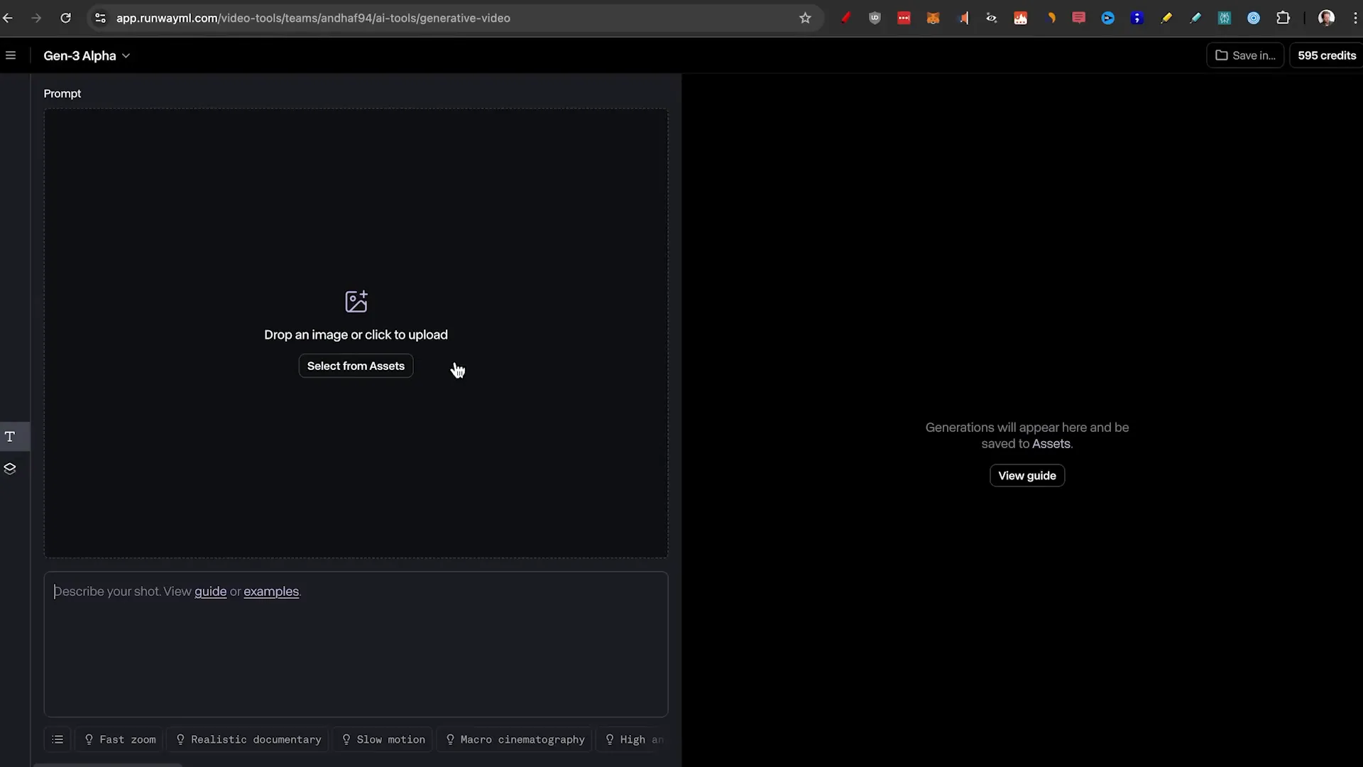 Using RunwayML for video generation