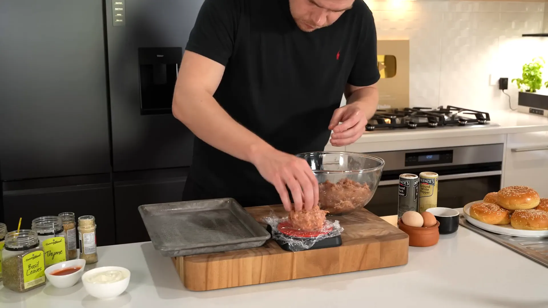 Forming chicken patties