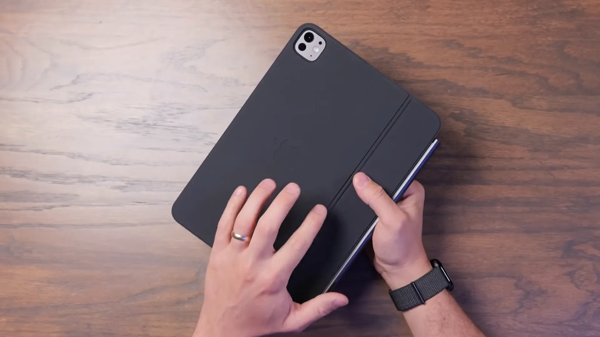 Magic Keyboard attached to iPad Pro showing added bulk
