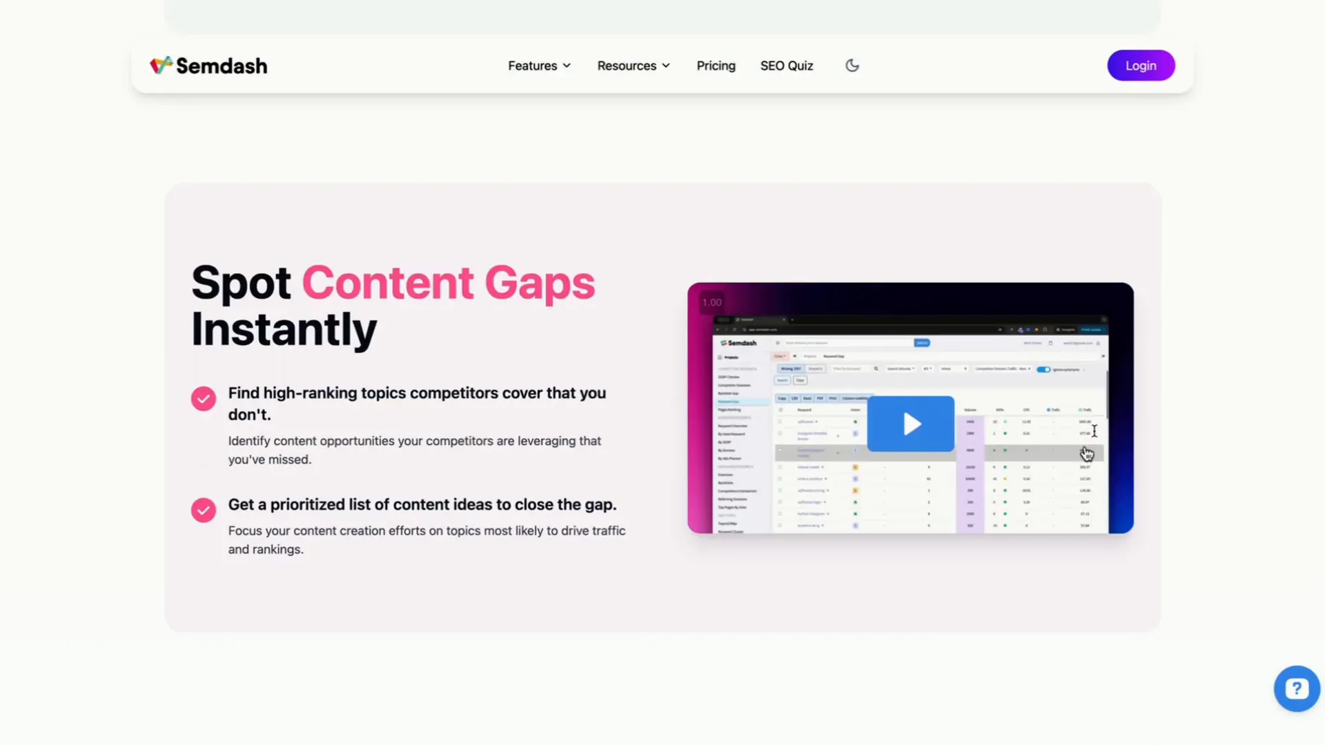 SEMDASH content gaps tool for digital marketing on Get MASH Now with Adam Ace Spencer