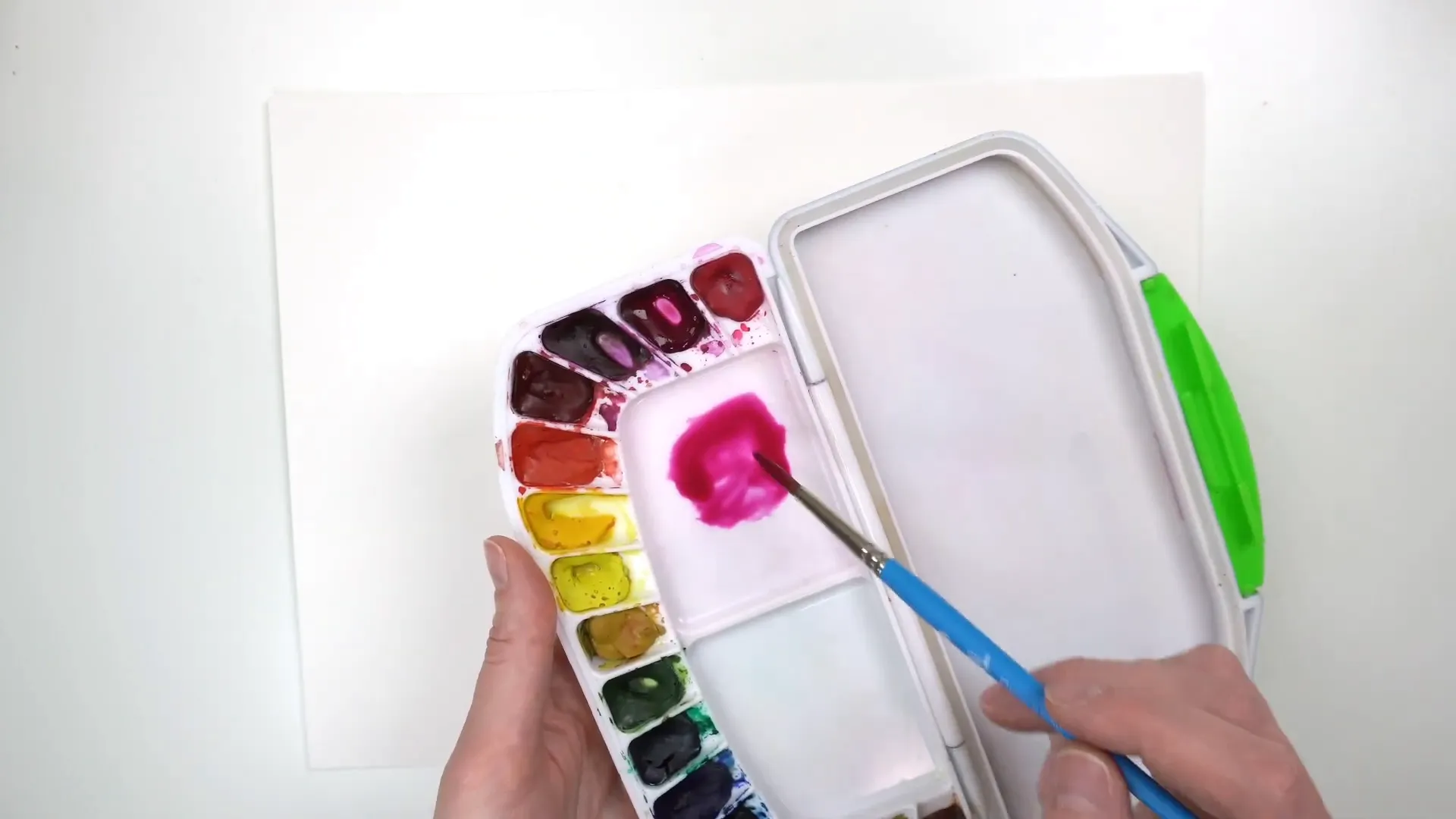 Activating watercolor paint