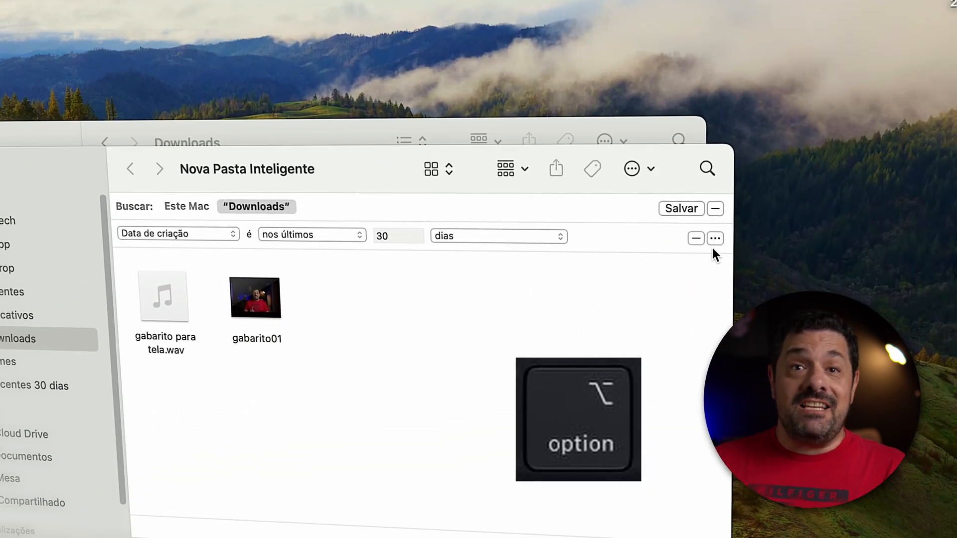 Pastas Inteligentes no Mac - option