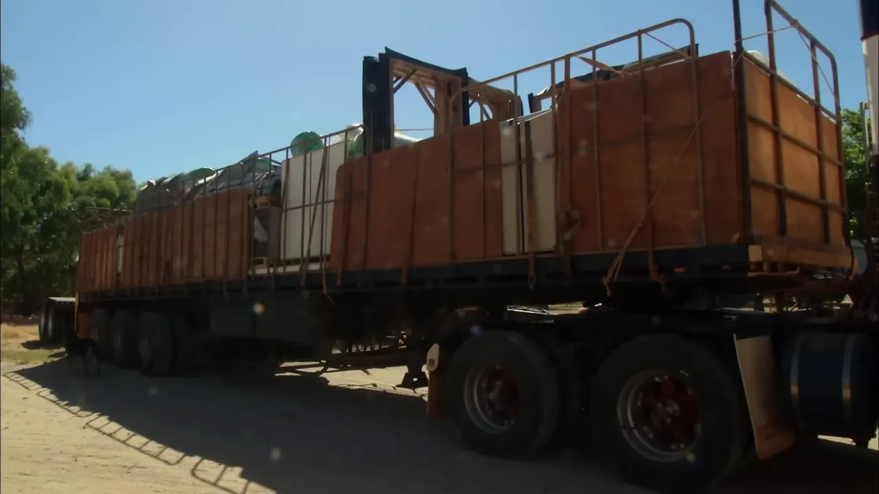 Truck and dog Bella ready for long haul