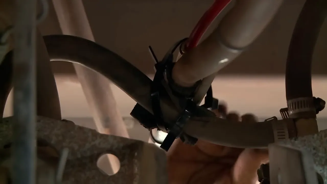 Testing the repaired brake line, relief after a successful pressure check