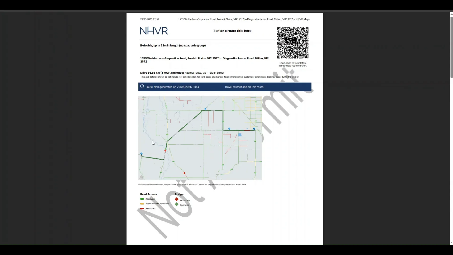 Sharing and printing route directions