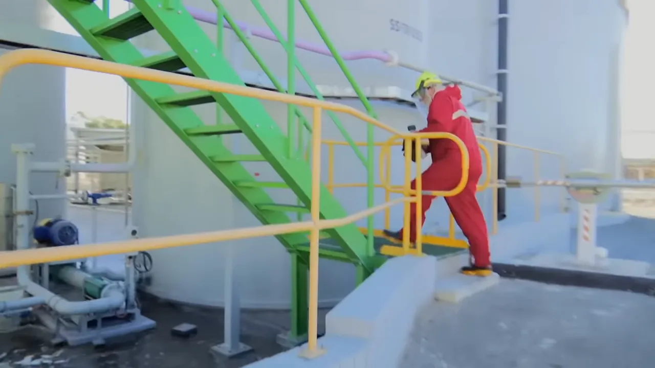 Driver suiting up in protective gear before unloading