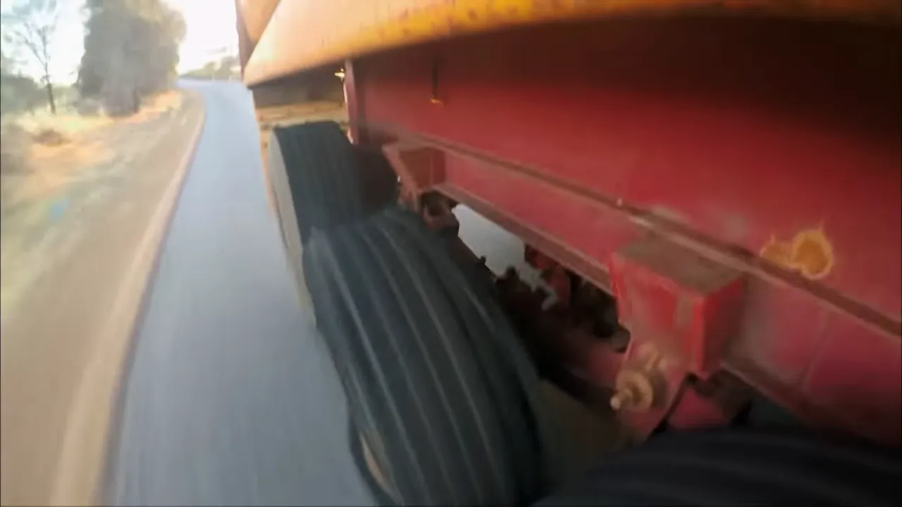 Smoke from a tyre—Steve pulls over to inspect