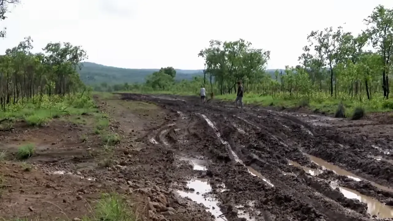The notorious black-soil bog hole Steve must tackle