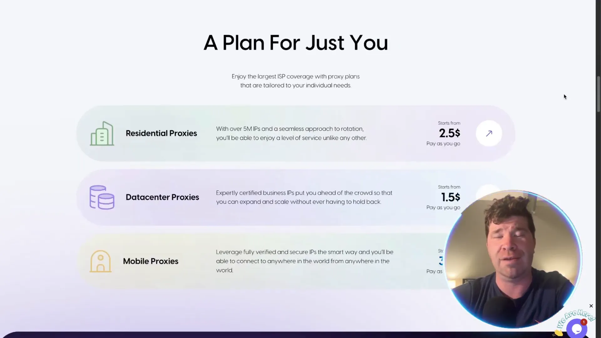 Proxy4U service plans overview