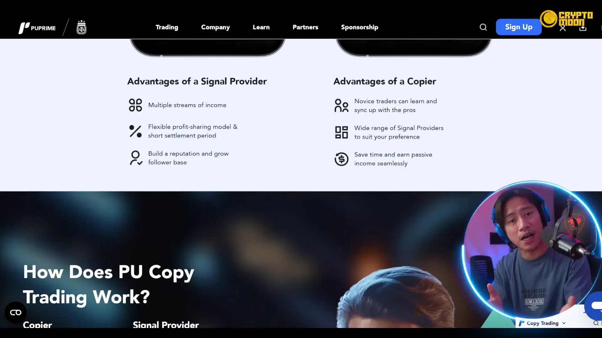 PU Prime competitive fees and user-centric copy trading experience
