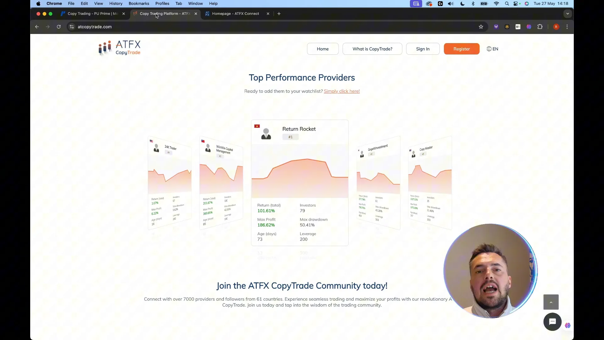 Comparison of top performers between ATFX and PU Prime