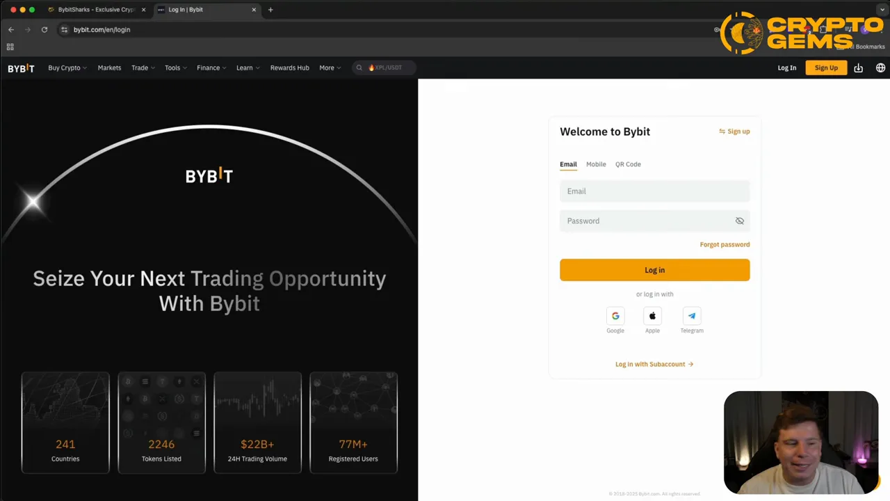 Bybit sign up screen