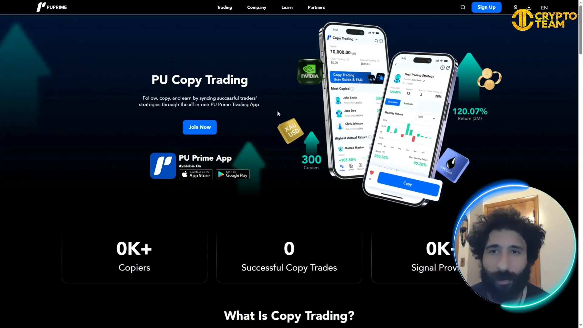 Copy Trading Interface at PU Prime