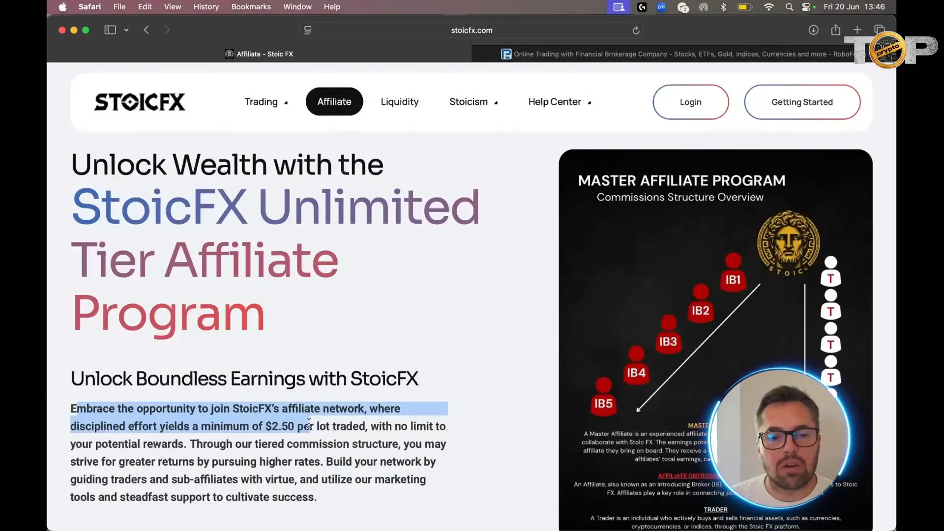 Stoic FX affiliate marketing program details