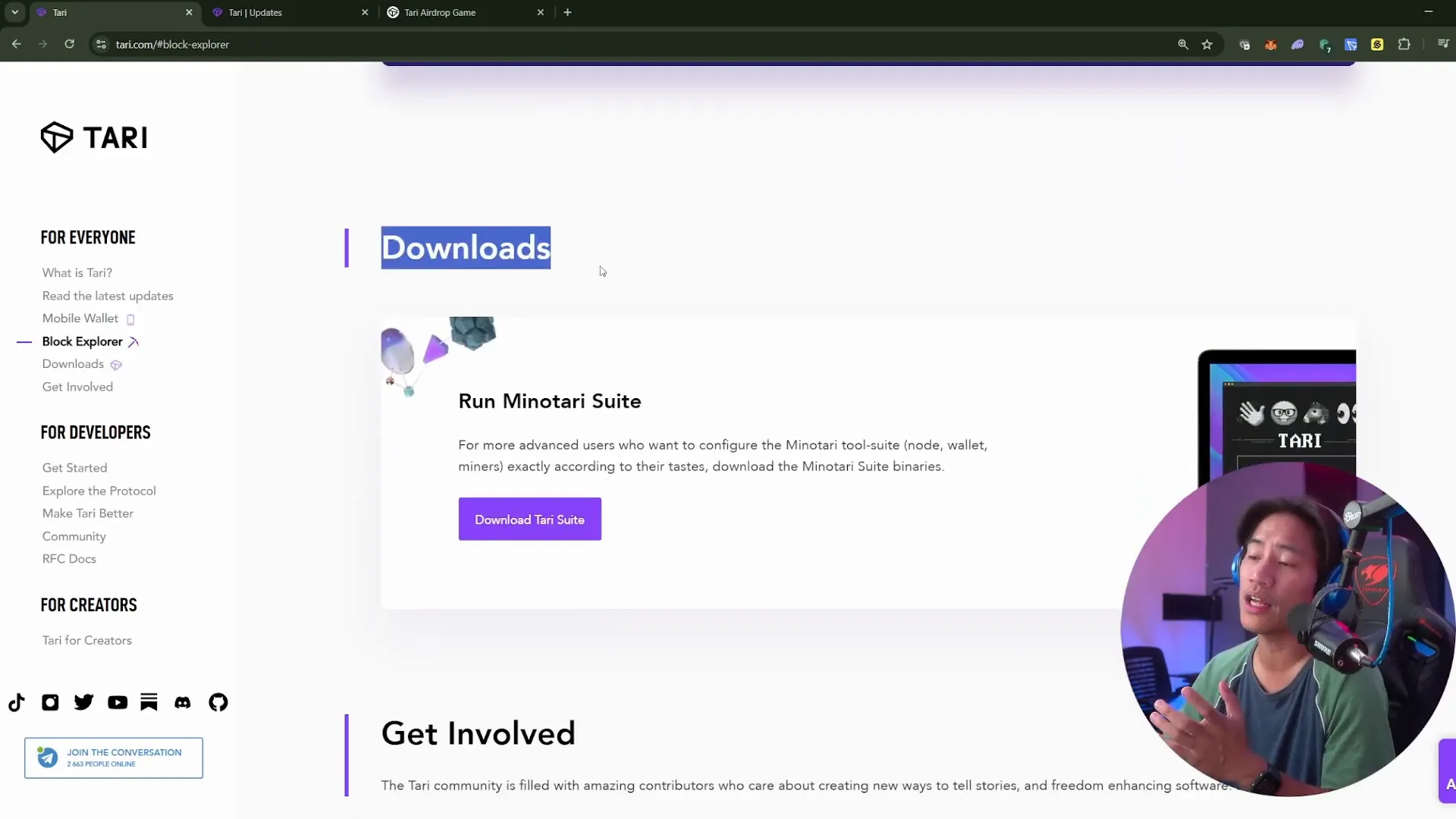Tari Community Updates and Social Media