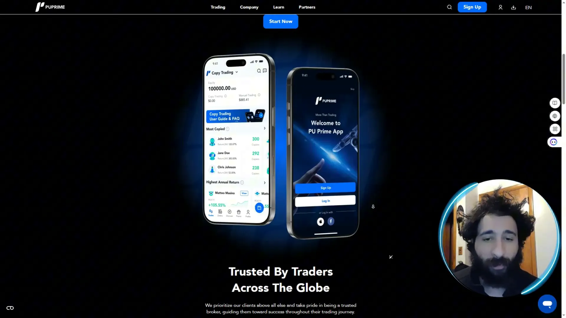 PU Prime user interface