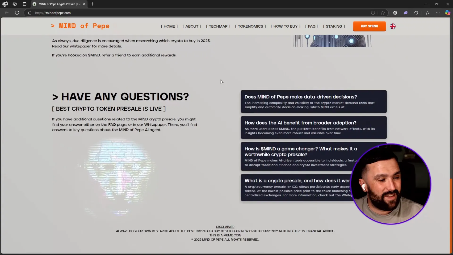 Mind of Pepe coin FAQs and presale details