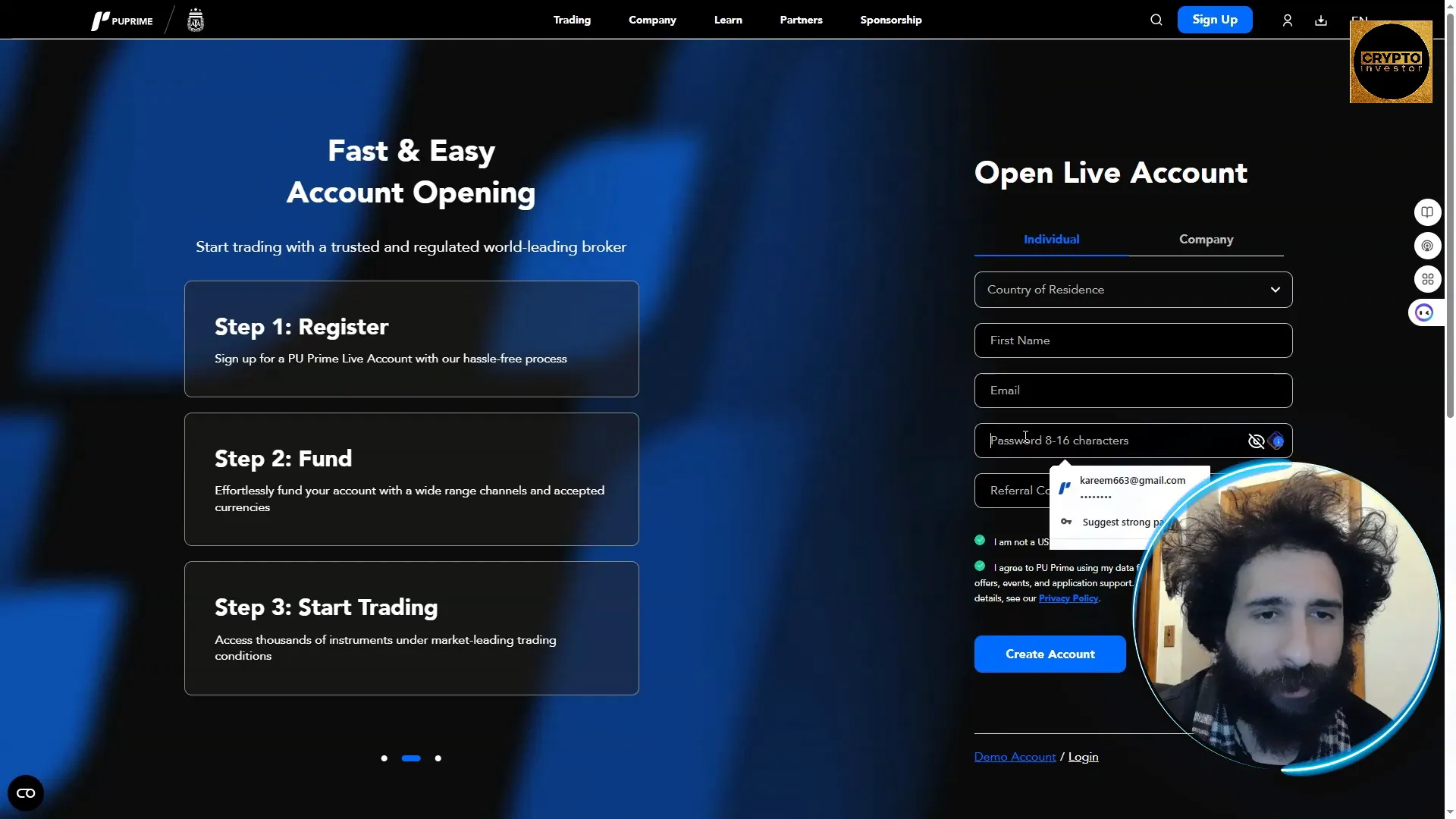 Account Creation Process