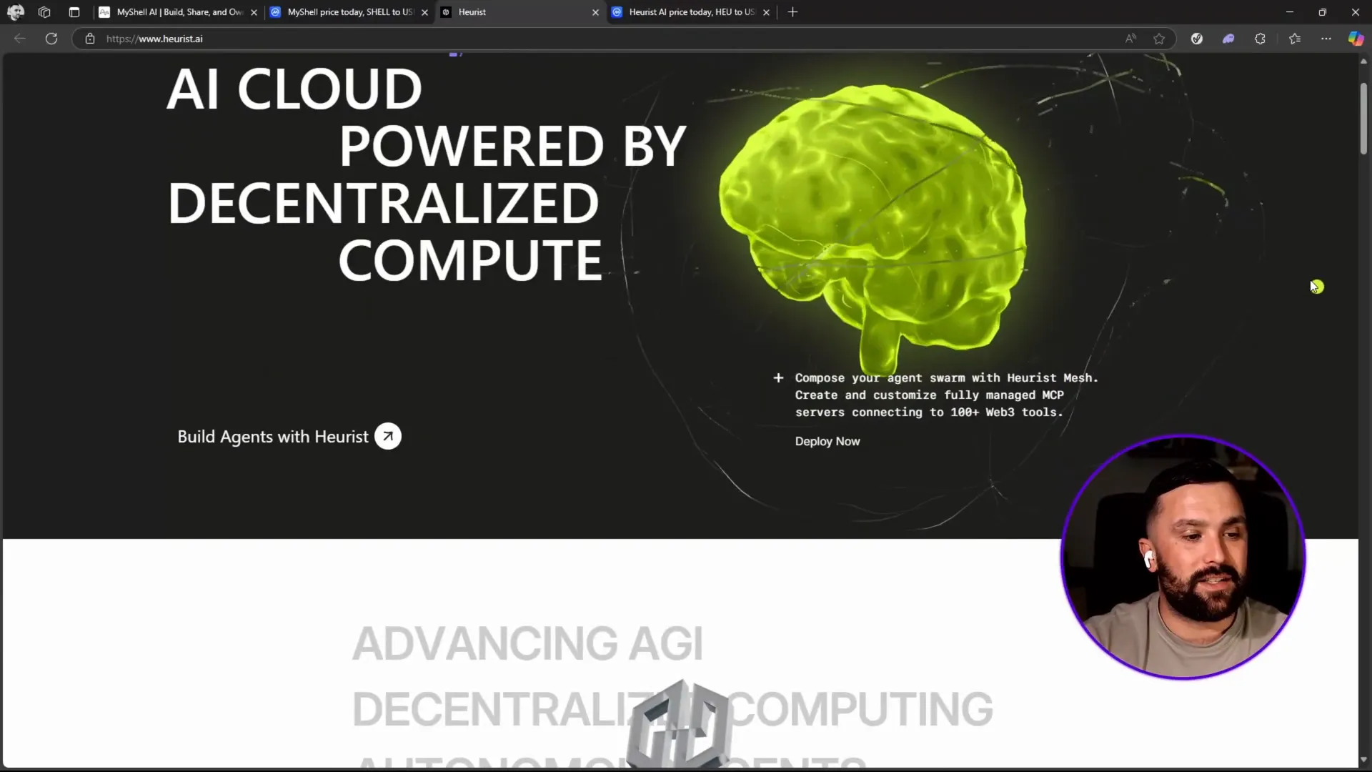 Hurist platform showing AI computing tools