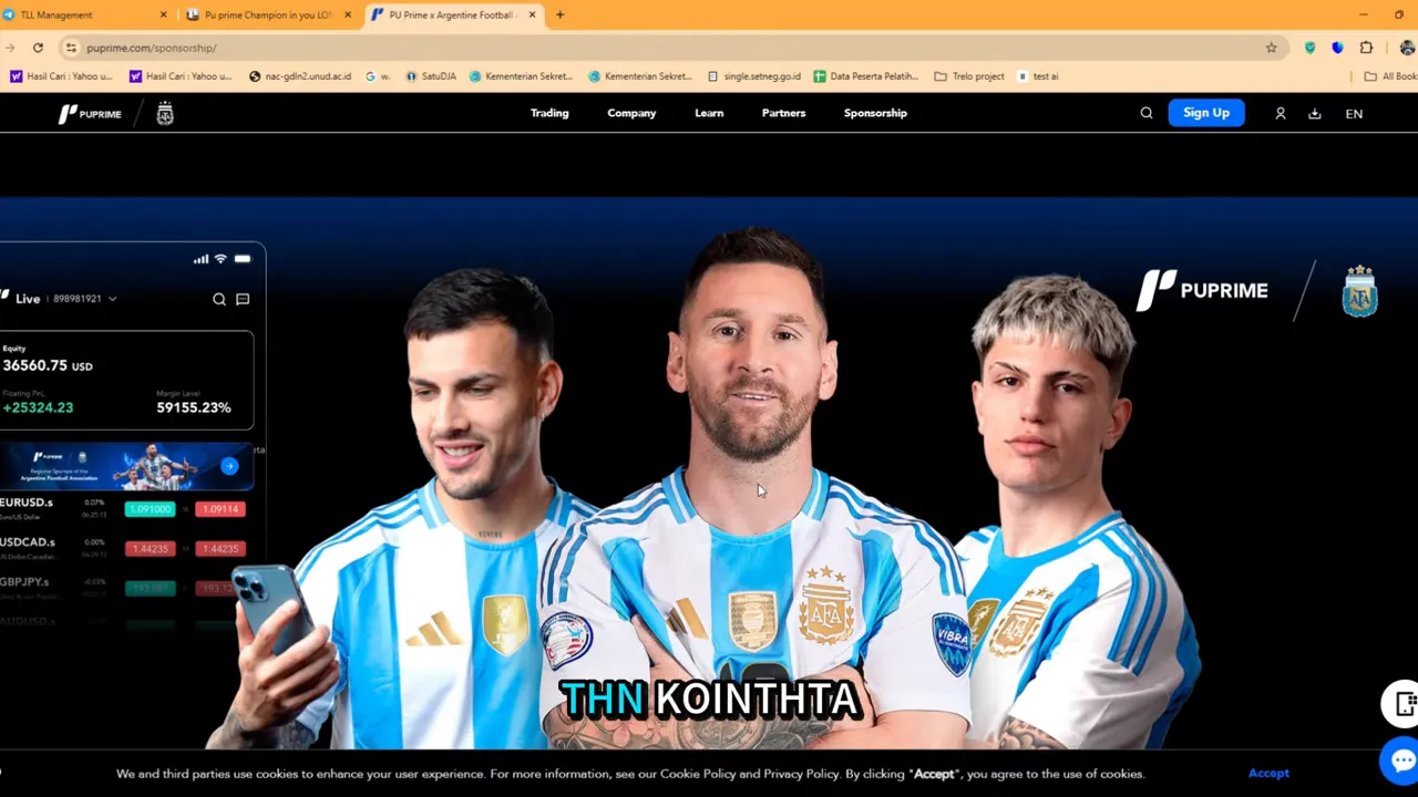 PU Prime promotional banner showing athletes in team jerseys with trading app preview and logo