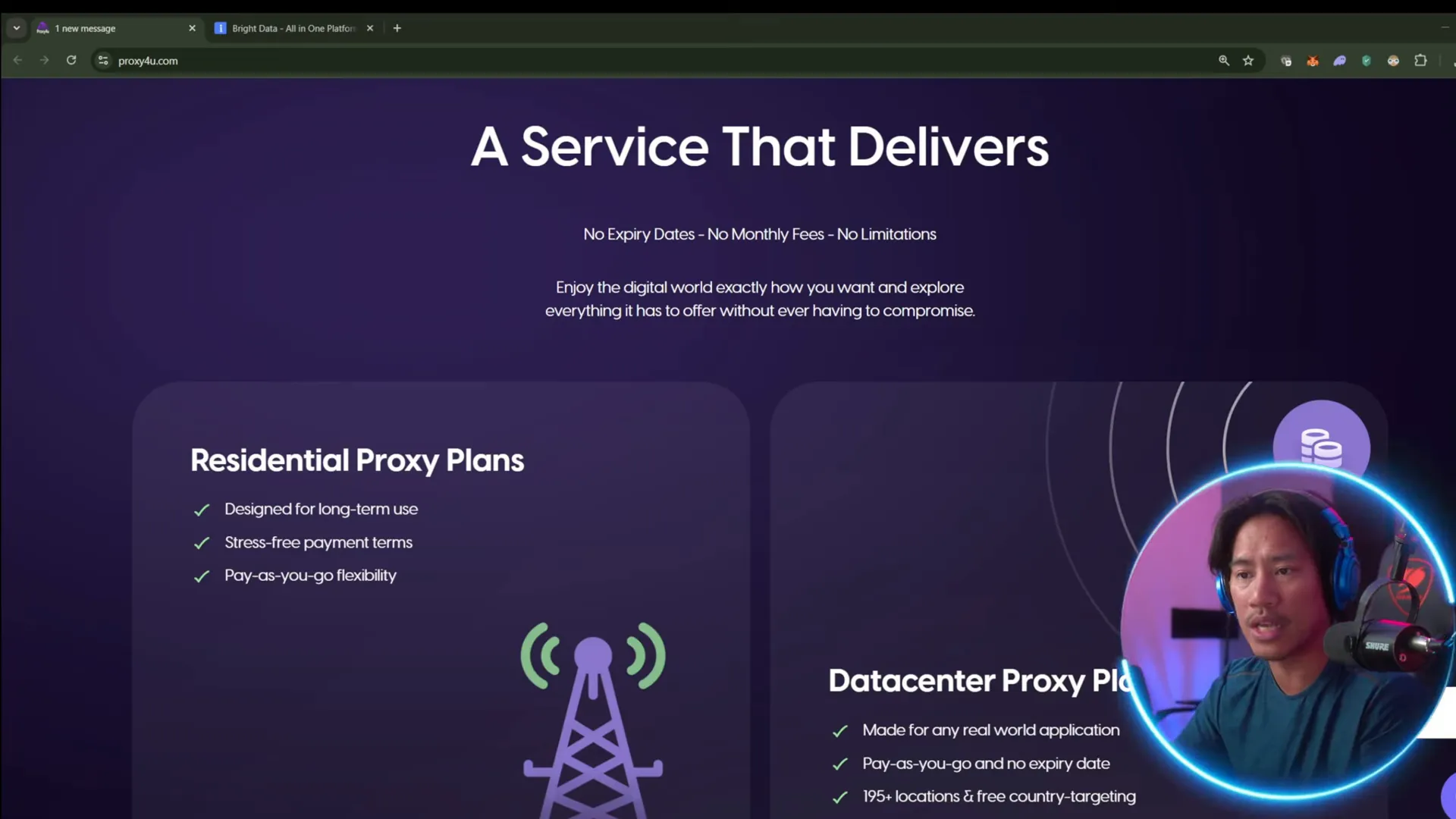 Proxy4u clean dashboard and configuration options