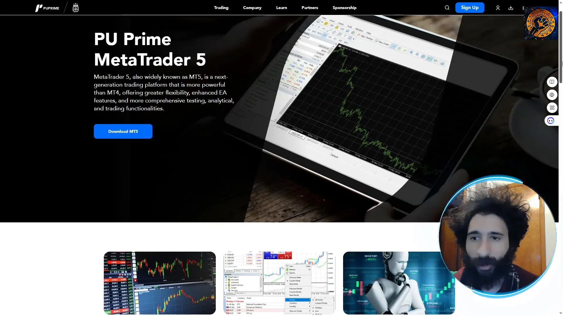 PU Prime MT5 Trading Platform and Mobile App Interface