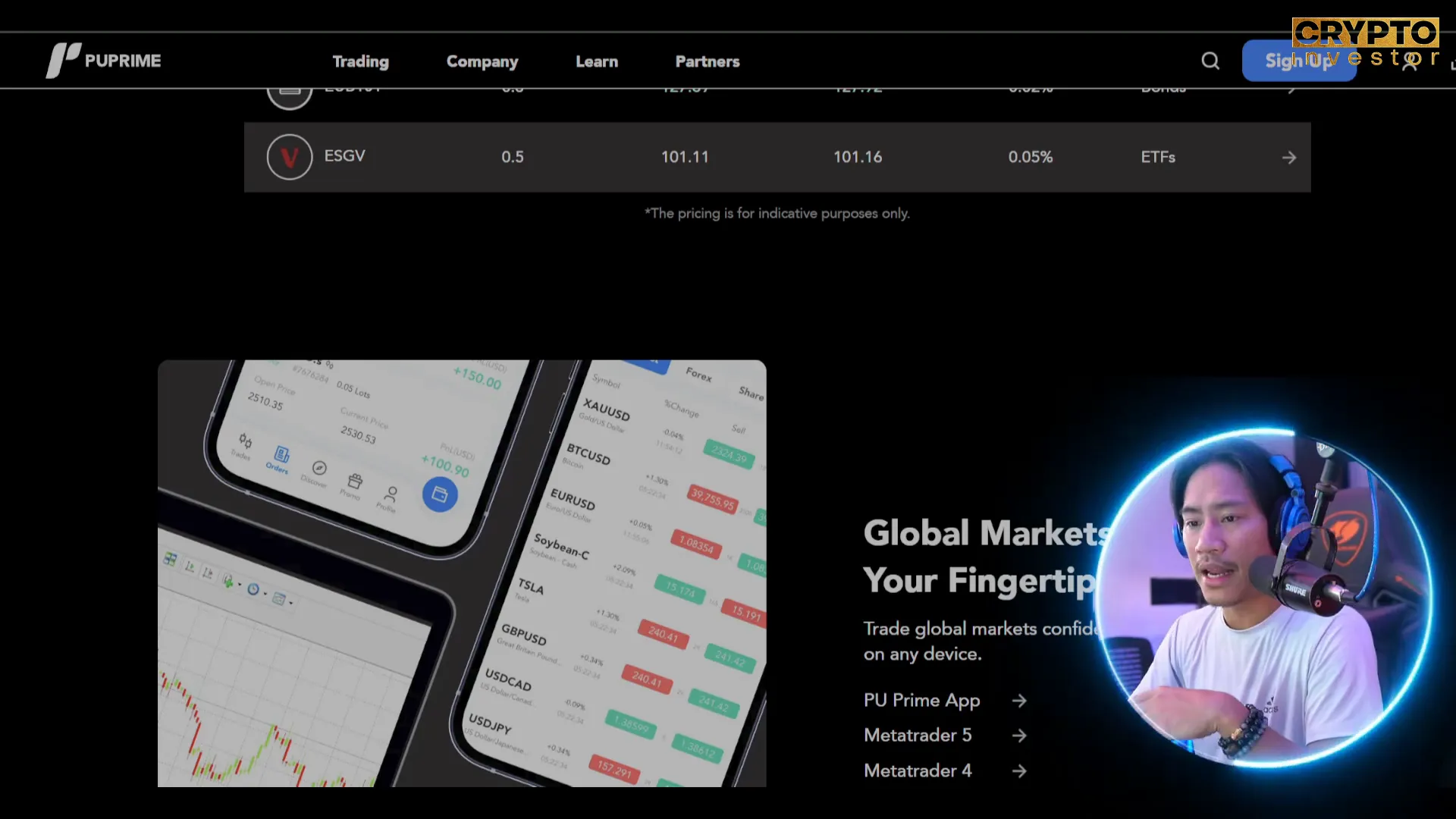 PU Prime trading tools