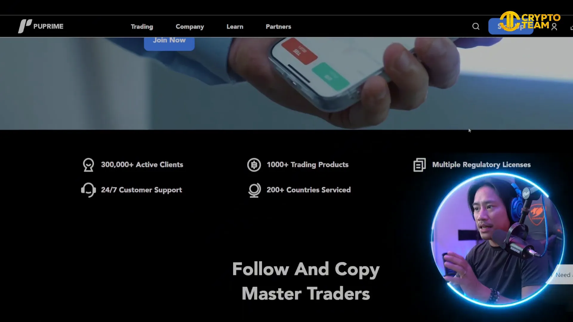 PU Prime landing page showcasing trading solutions
