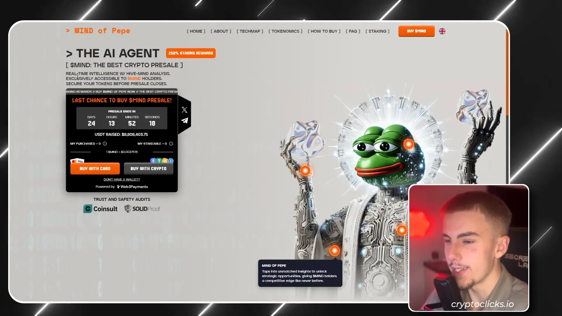 Mind of Pepe AI agent dashboard preview