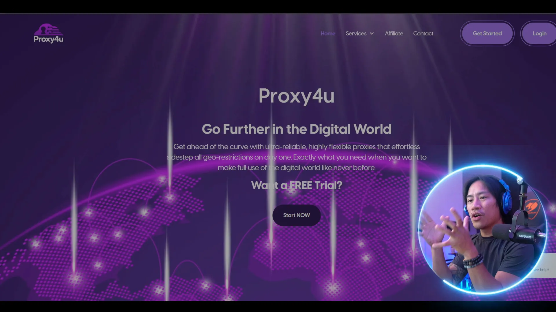 Proxy4U Landing Page Screenshot