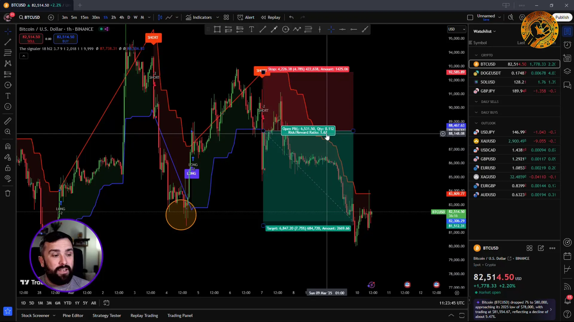 Example of a successful trade using The Signaler.