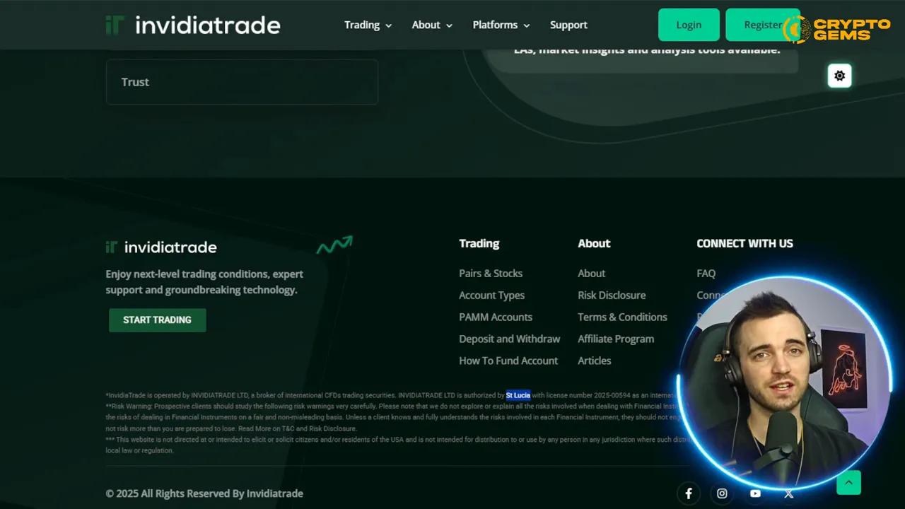 Regulation comparison: InvidiaTrade registered in St. Lucia vs LiquidBrokers under Pulse Markets (AFSL)