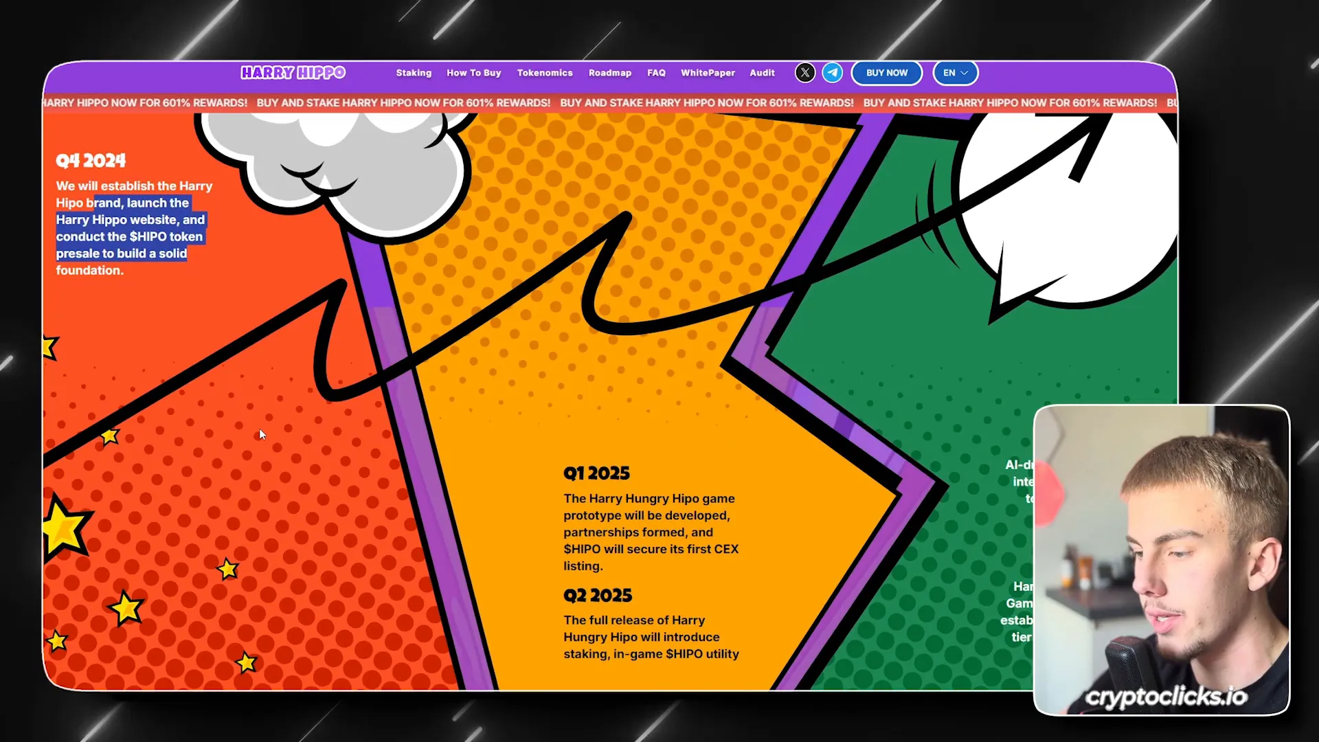 Harry Hippo roadmap showing milestones through 2025