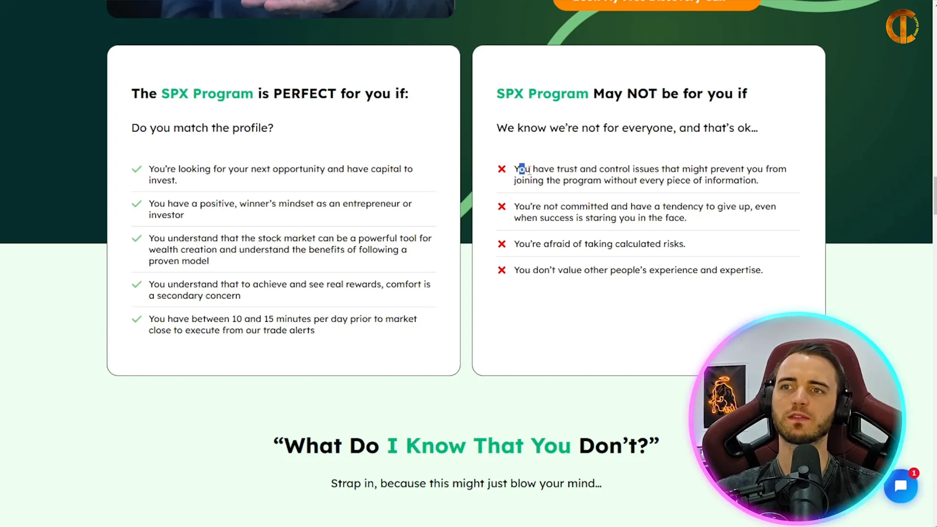 David Chow's Expertise Screenshot