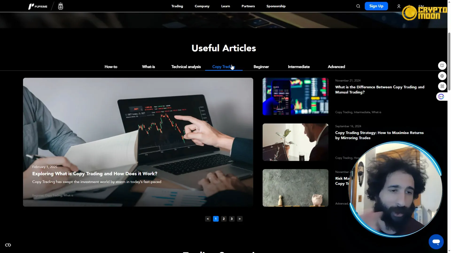 Pu Prime copy trading feature