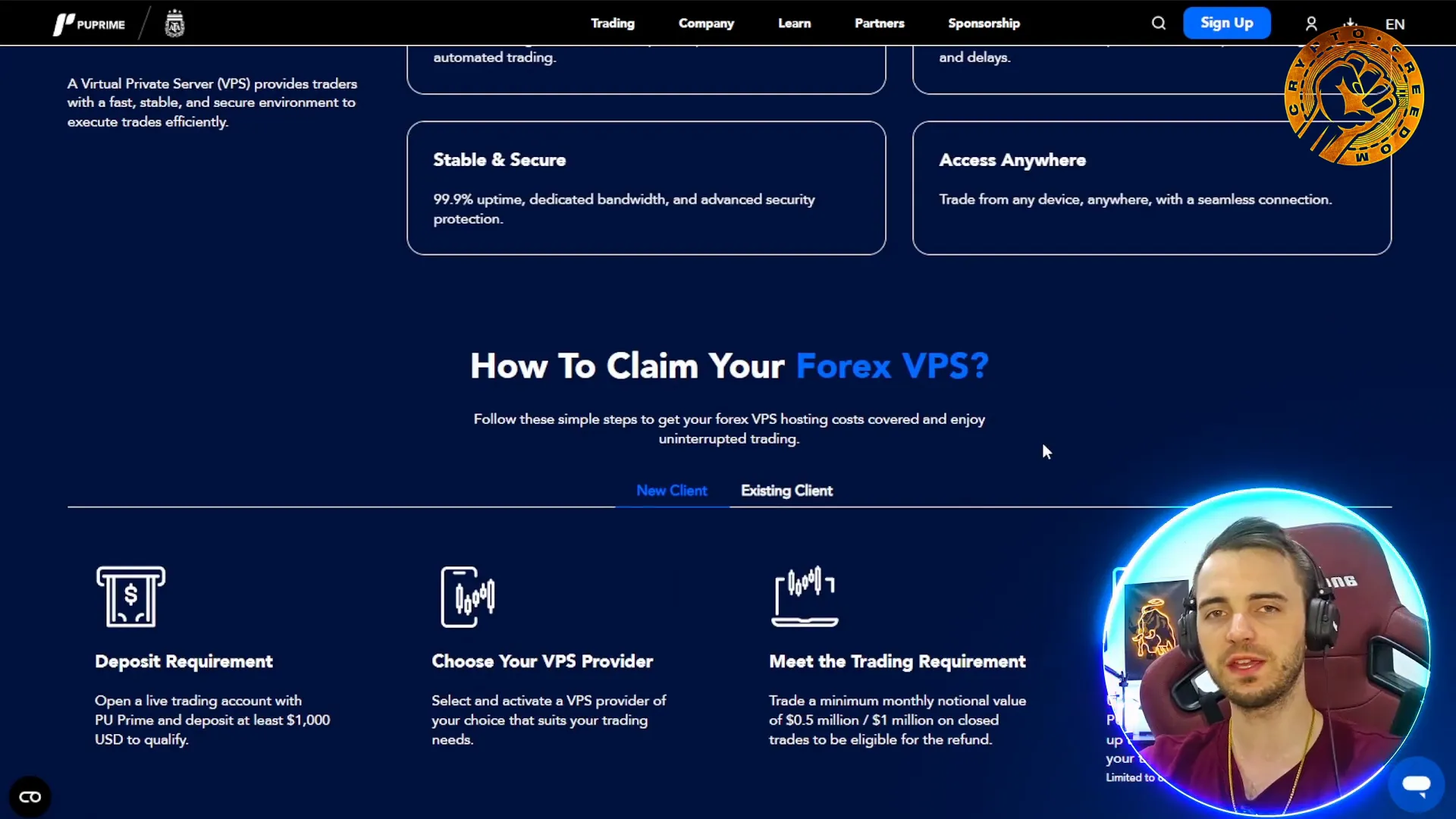 PU Prime Forex VPS refund offer details