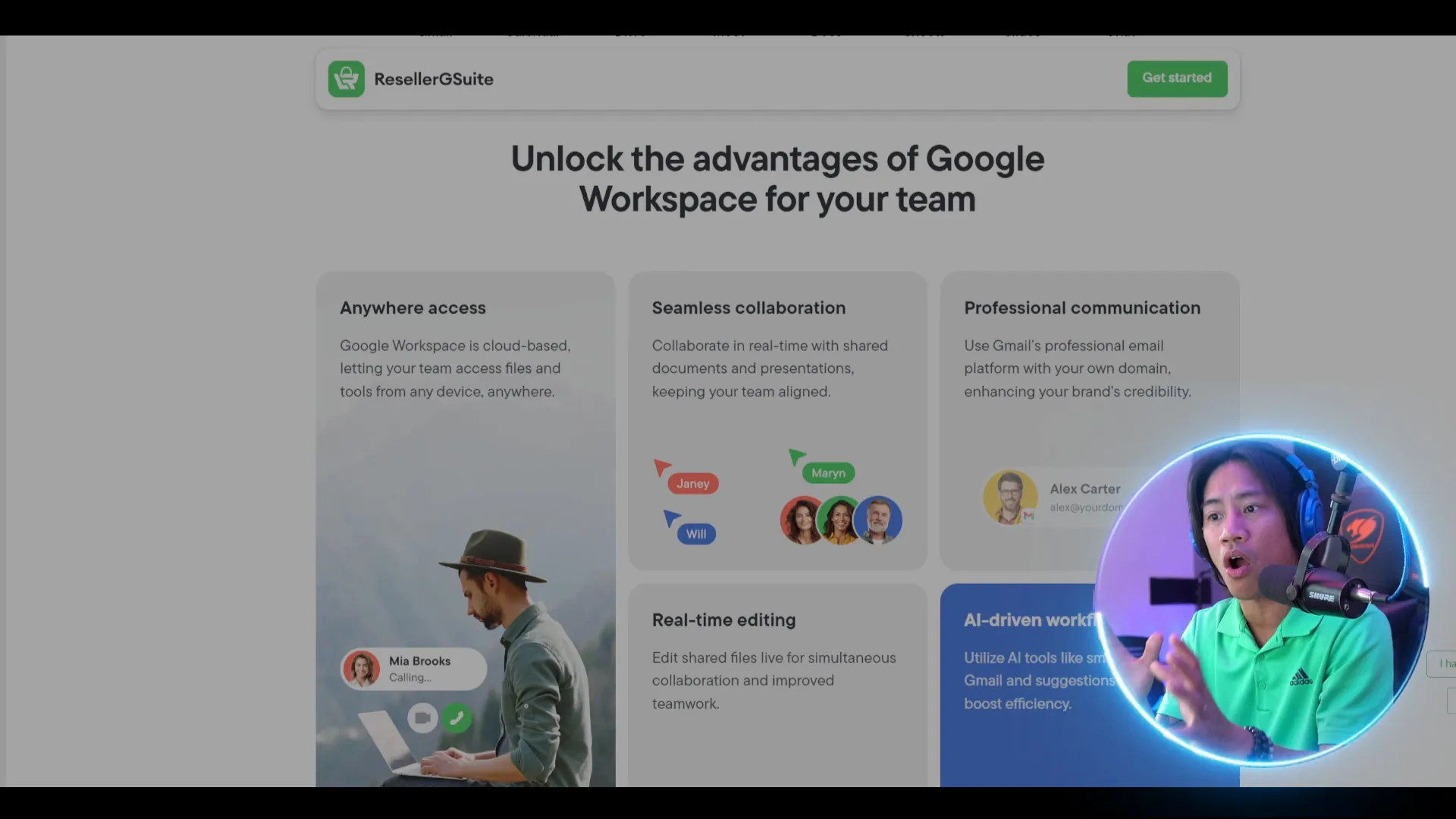Real-time editing capabilities with G Suite