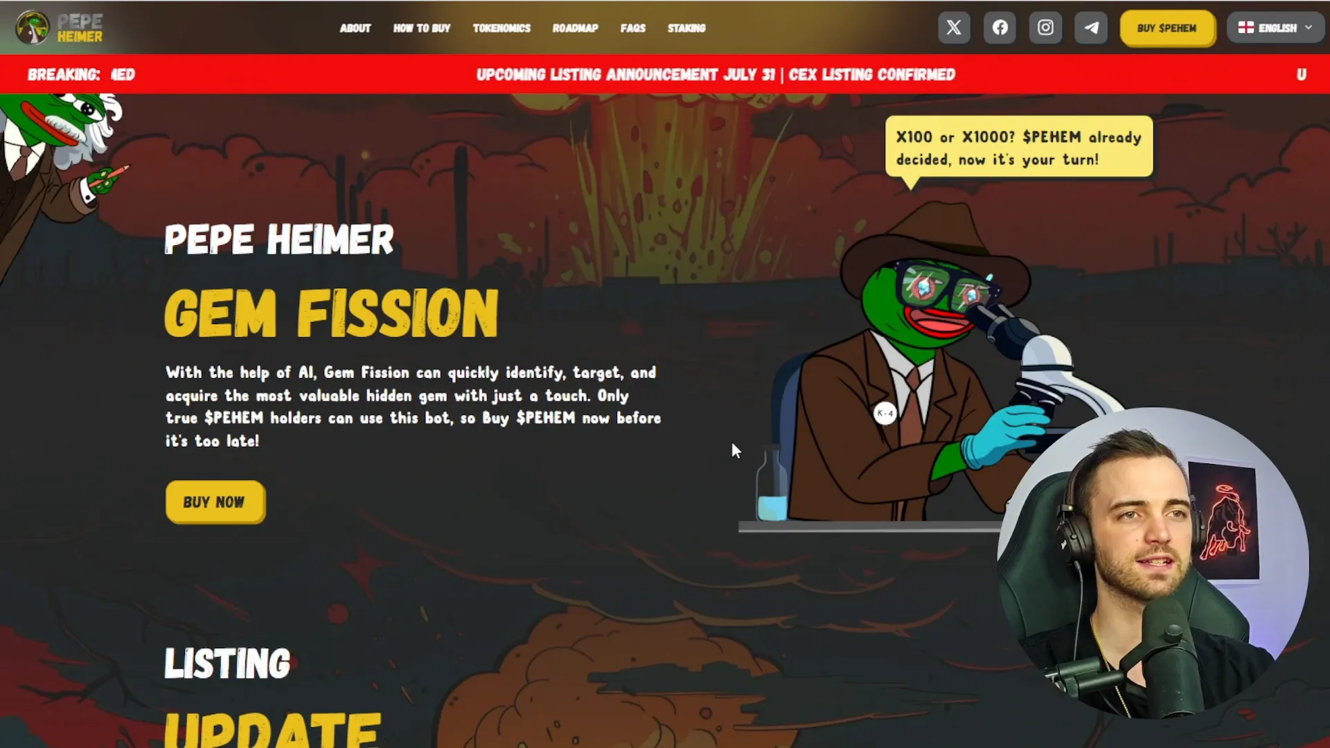 AI tools Atomic Heimer and Pepeimer Gem Fish dashboard