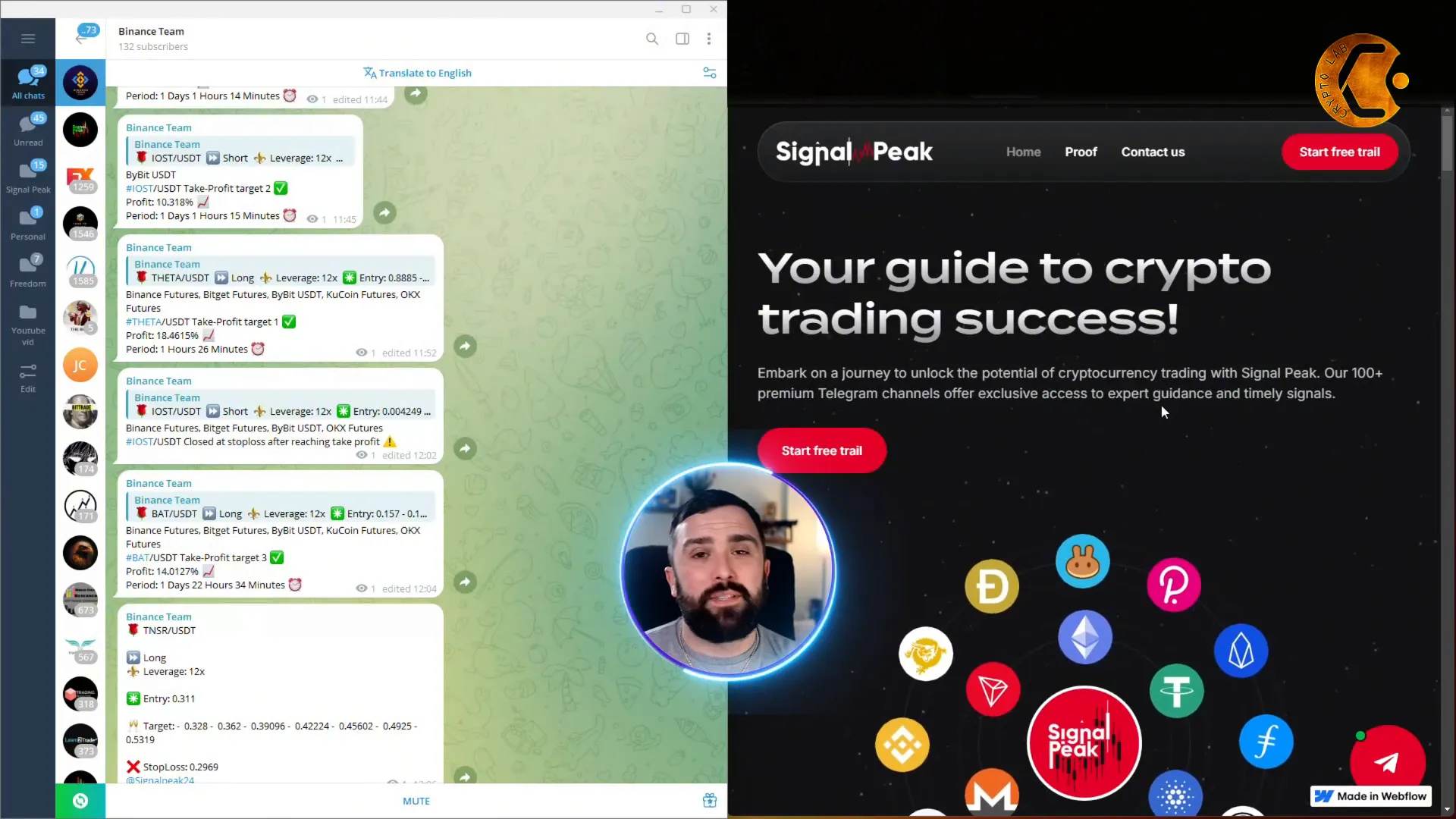 SignalPeak website overview