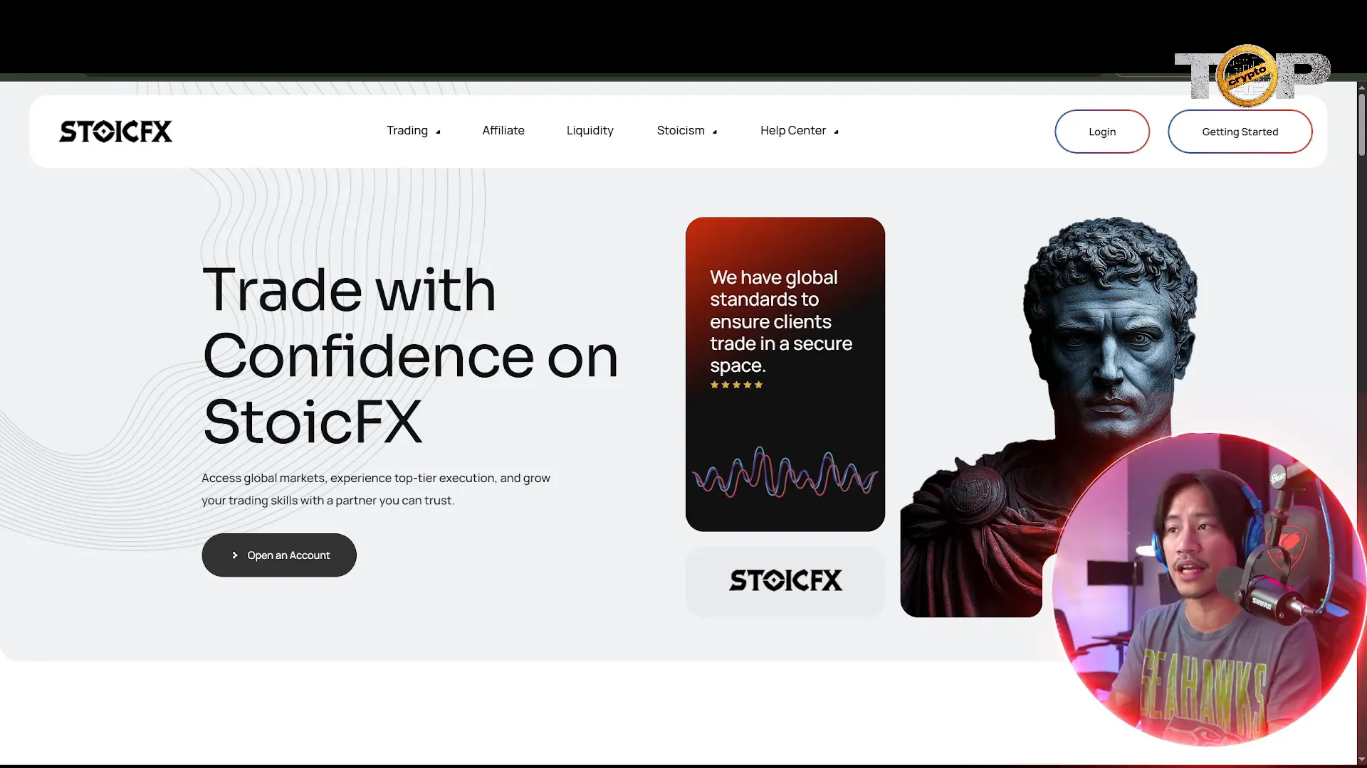 Stoic FX interface showing liquidity and execution quality