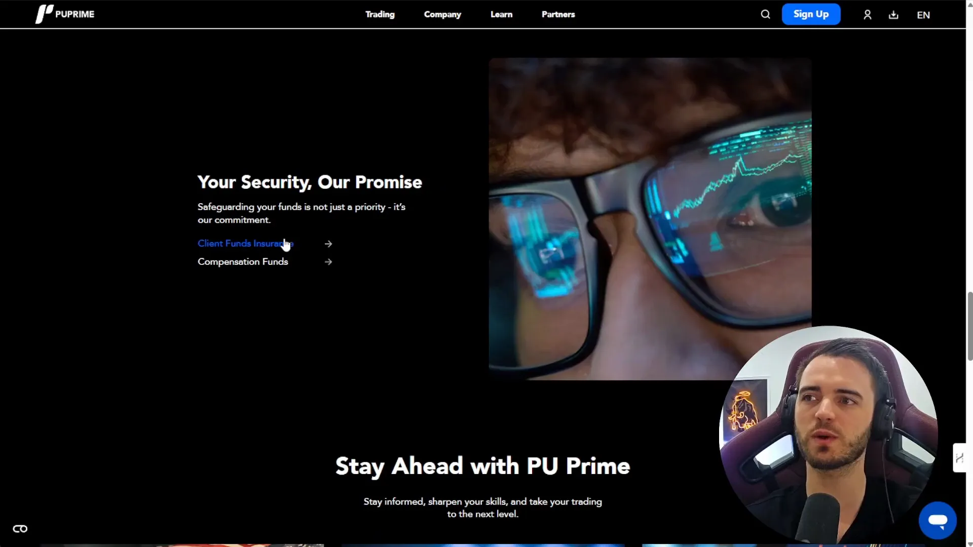 Security features and client fund insurance at PU Prime