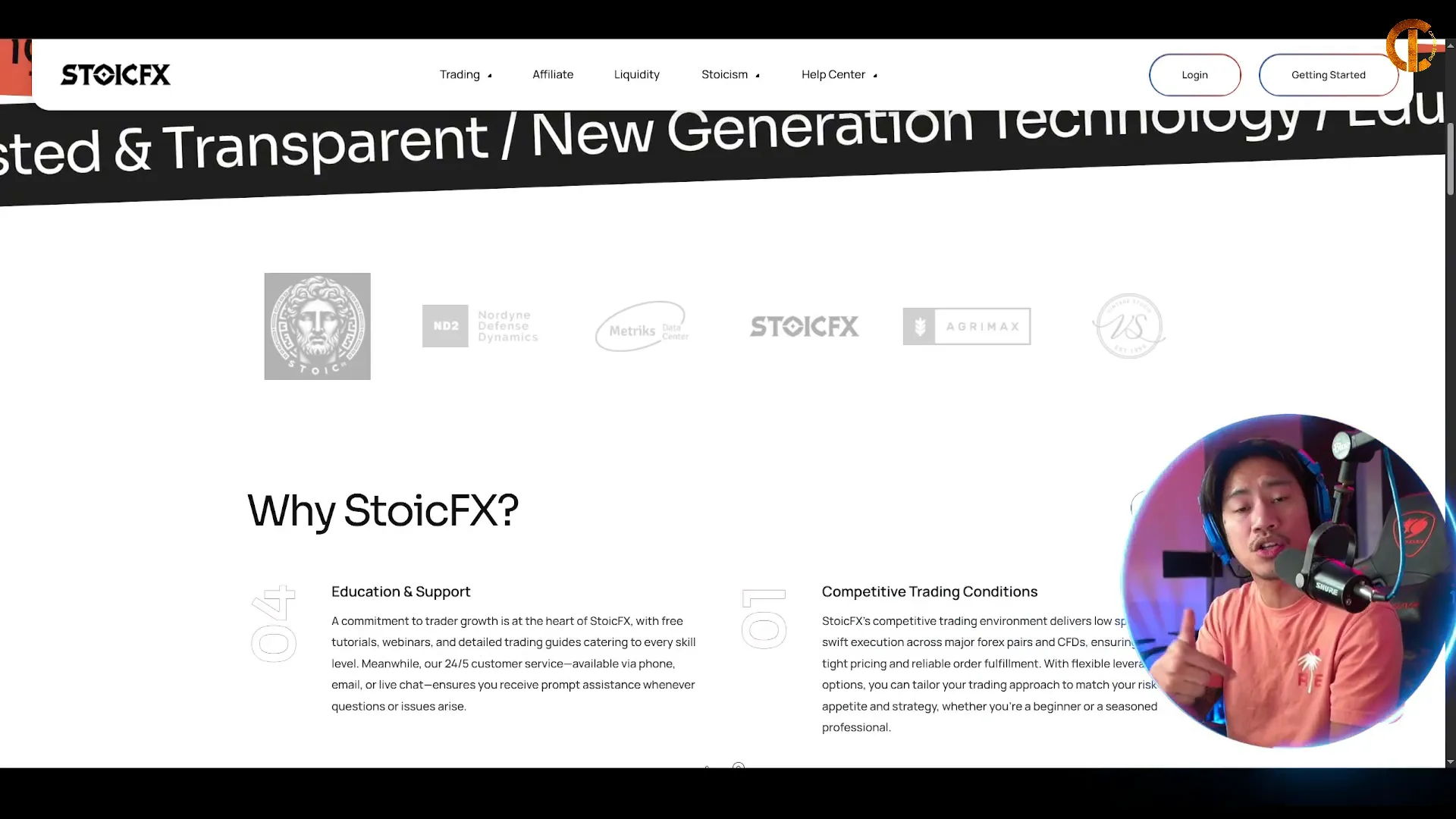 User-friendly registration and deposit process on Stoic FX