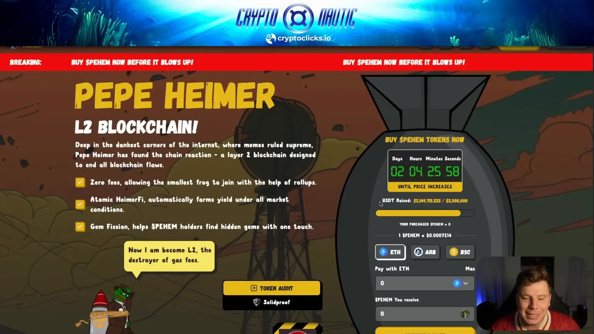 Pepe Heimer fundraising milestone crossing 2.1 million dollars