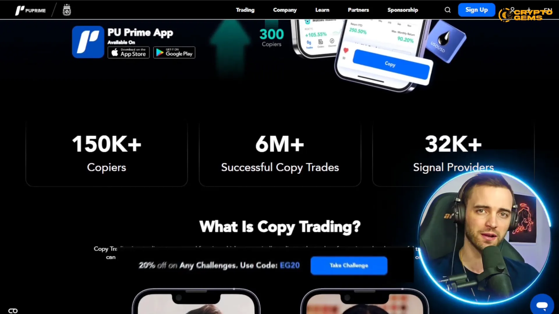 PU Prime trading platform dashboard with analytics