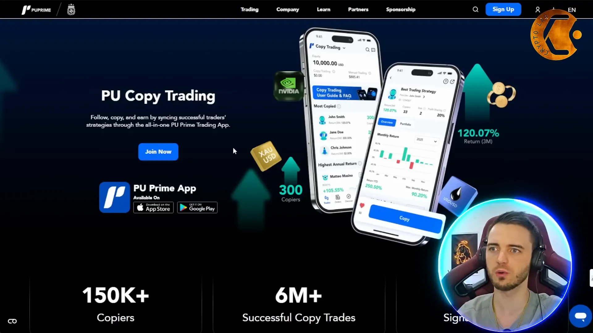 Copy trading feature on PU Prime