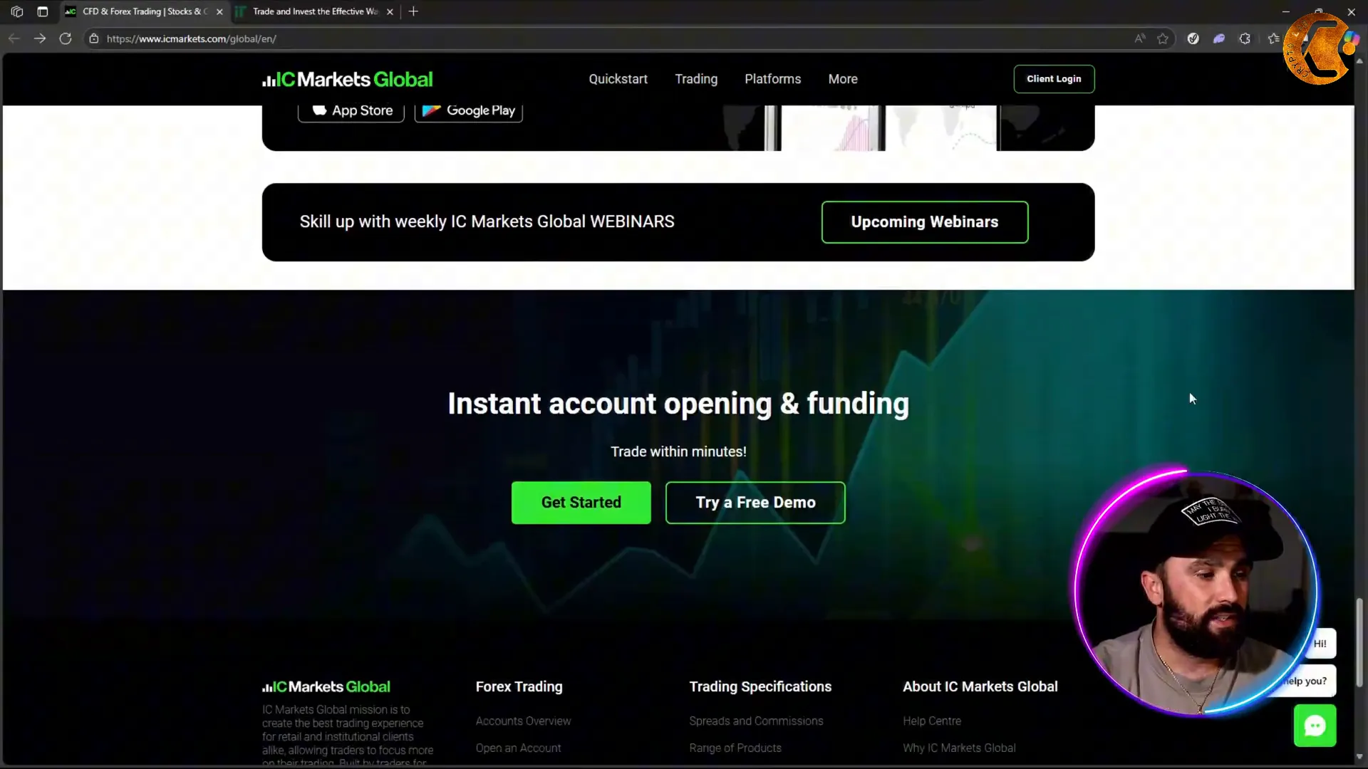 IC Markets account opening steps: register, verify, fund, trade
