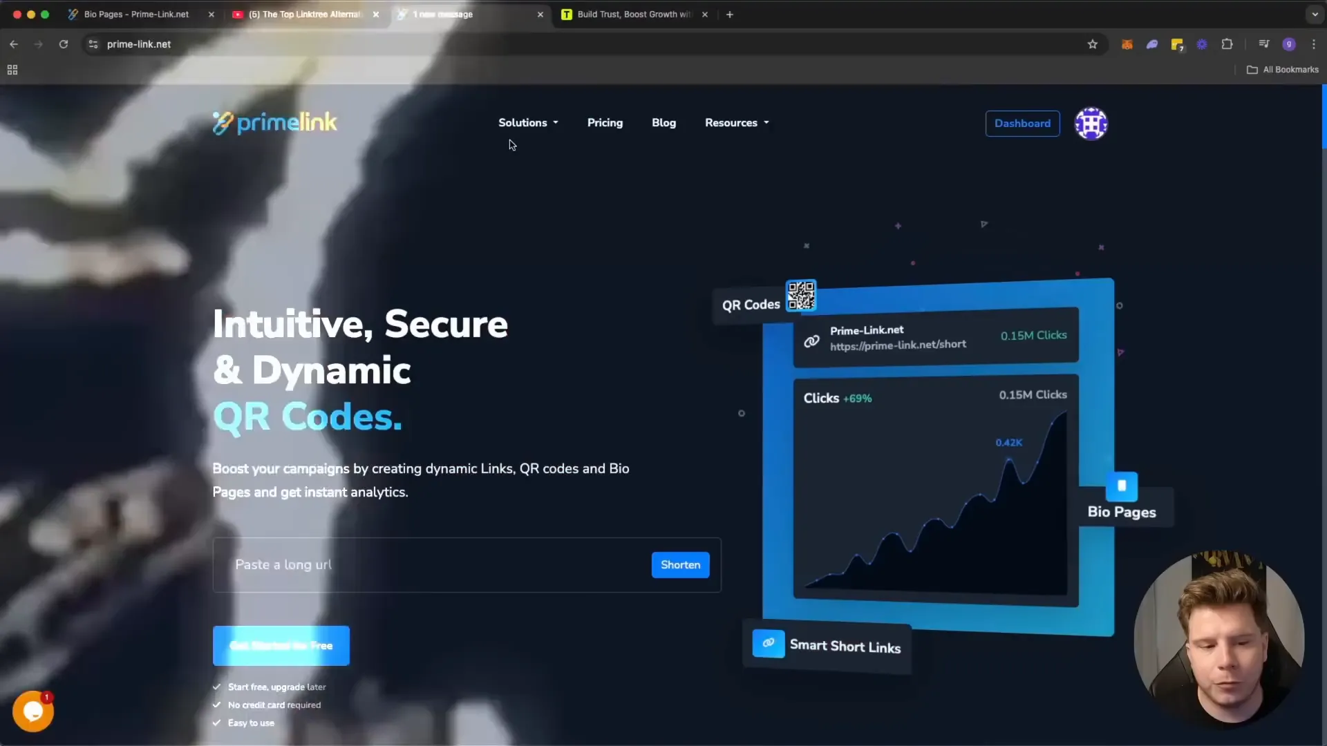 Prime-Link dashboard overview