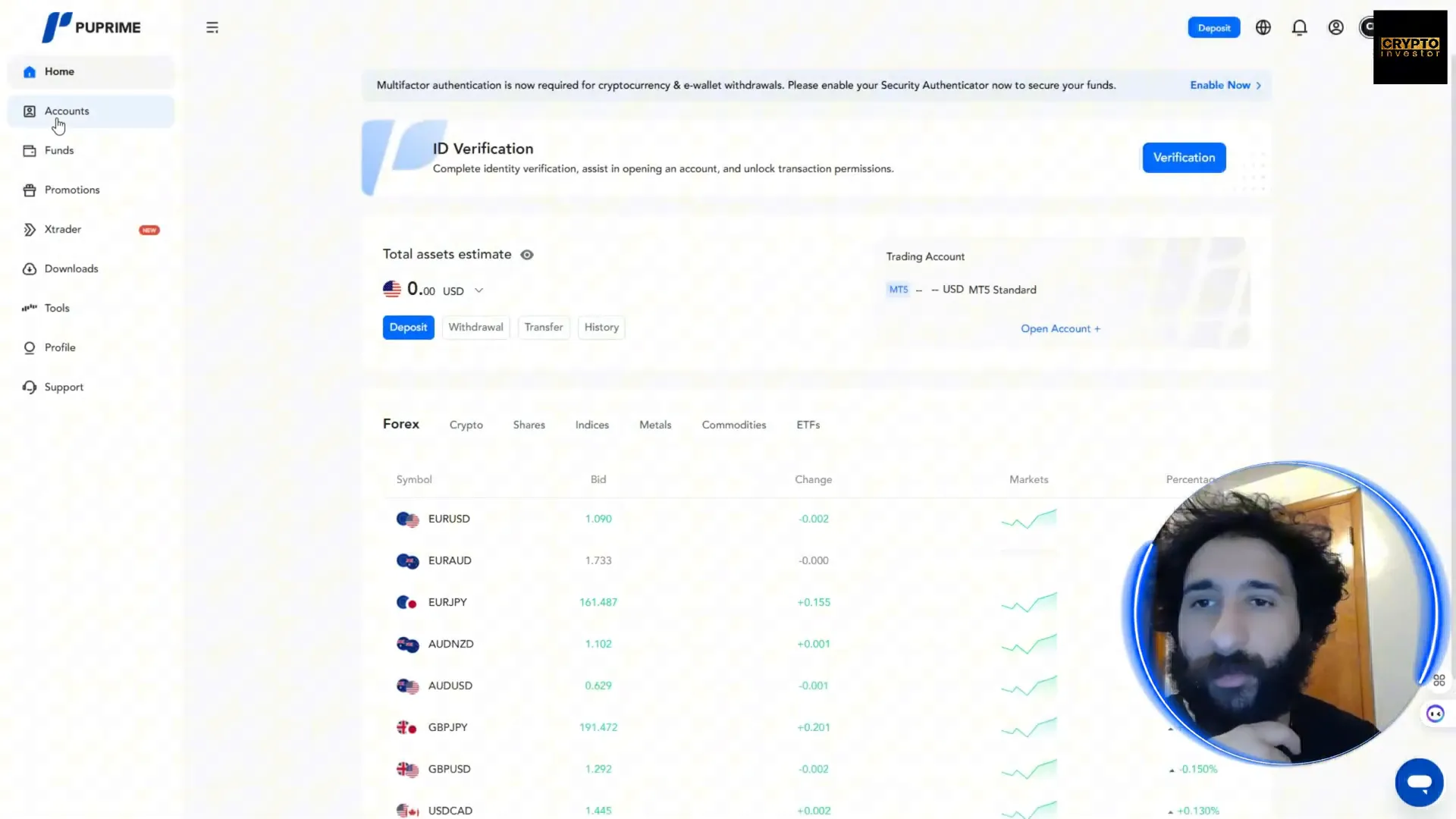 ID verification process on PU Prime