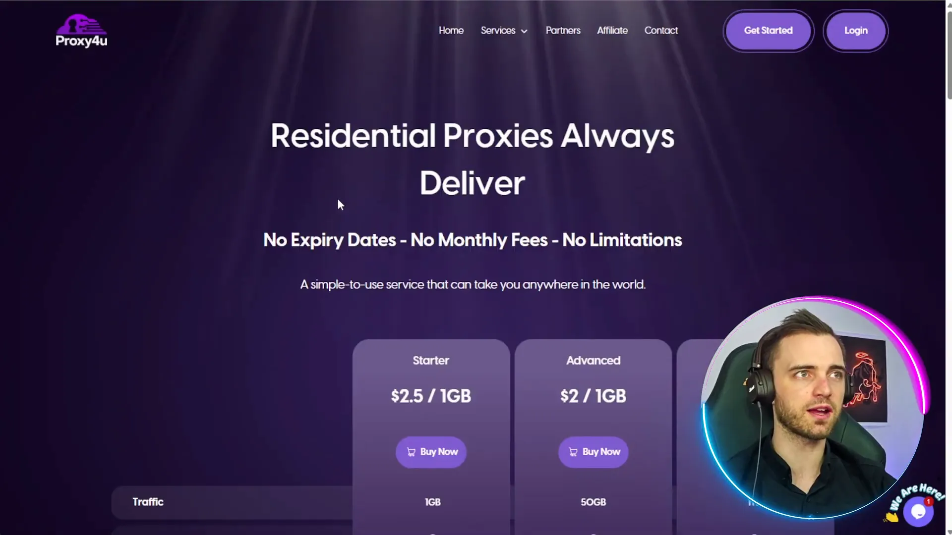 Price comparison between Proxy4u and Bright Data residential proxies