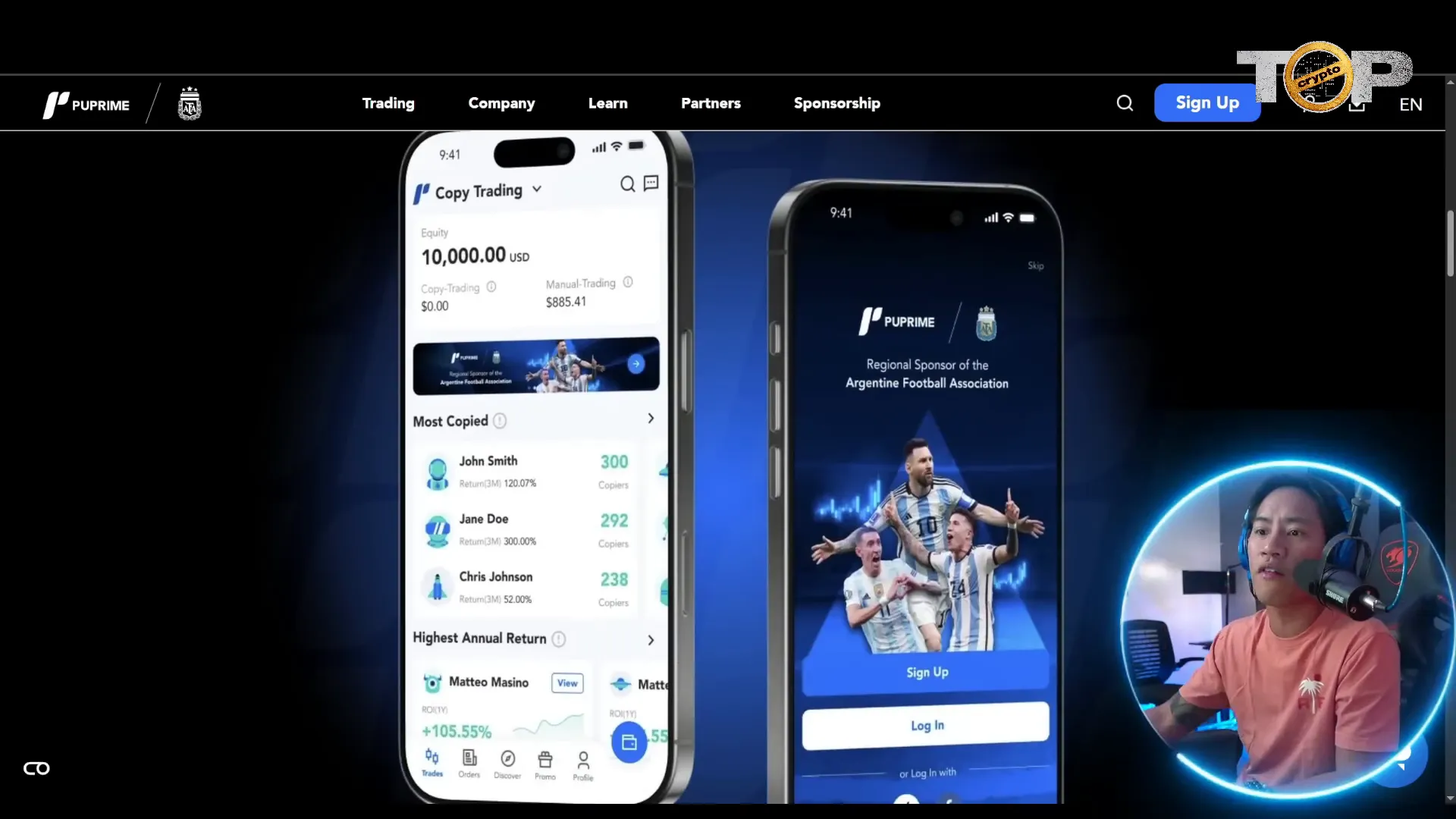 PU Prime trading platform interface overview